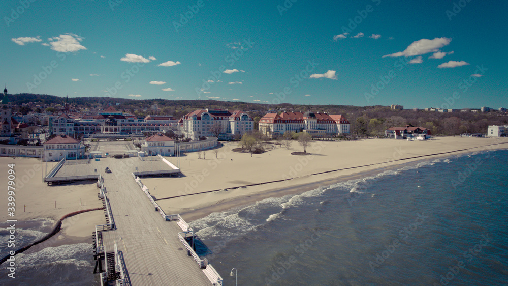 Fototapeta premium Molo Sopot Grand Hotel Sofitel