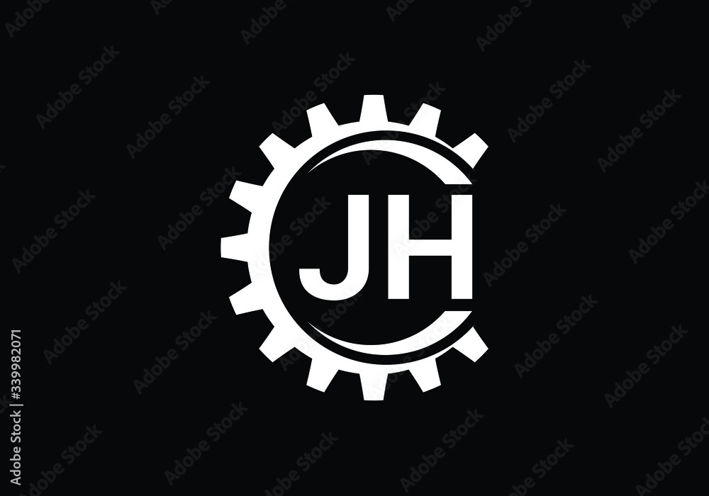 Initial Monogram Letter J H Logo Design Vector Template. JH Letter Logo Design Initial Monogram Letter J H Logo Design Vector Template. JH Letter Logo Design