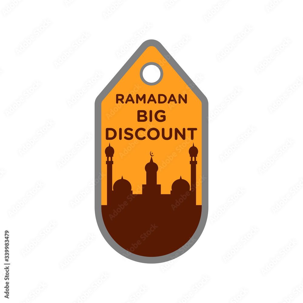 Ramadan Sale banner illustration Sale  Price tag