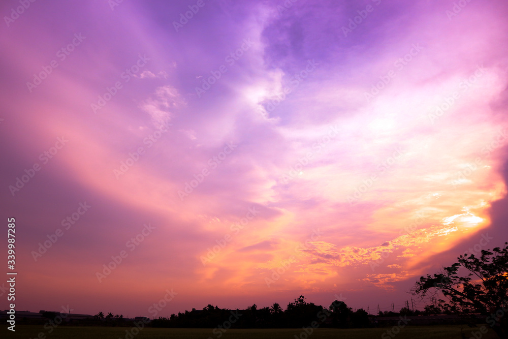 Obraz premium Beautiful abstract pink sky background