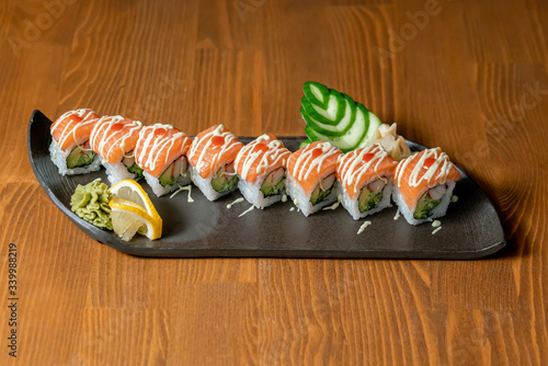 Asian Traditional Food Canadian Roll Sushi