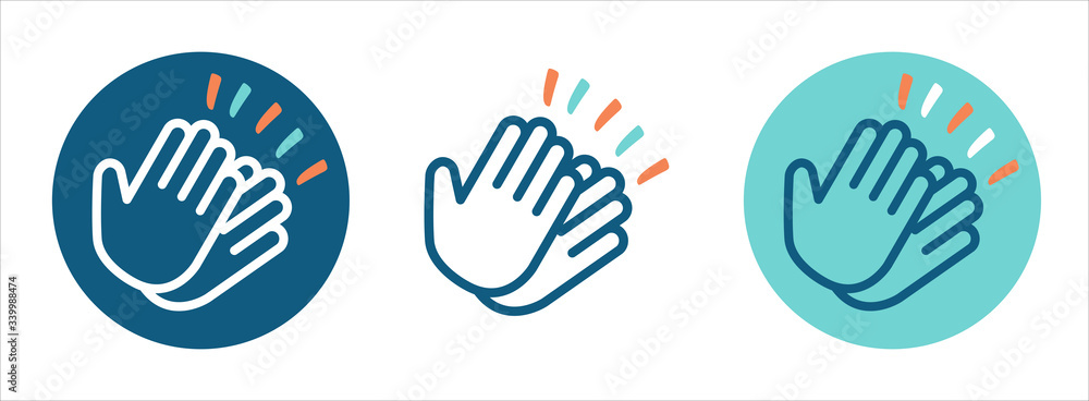 Set of Pictograms clapping hands Set of Pictograms clapping hands