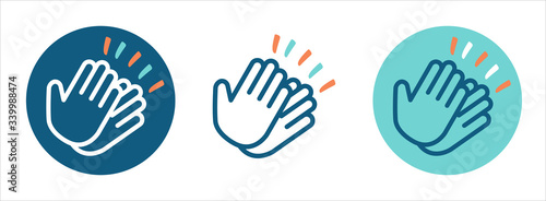Set of Pictograms clapping hands photo