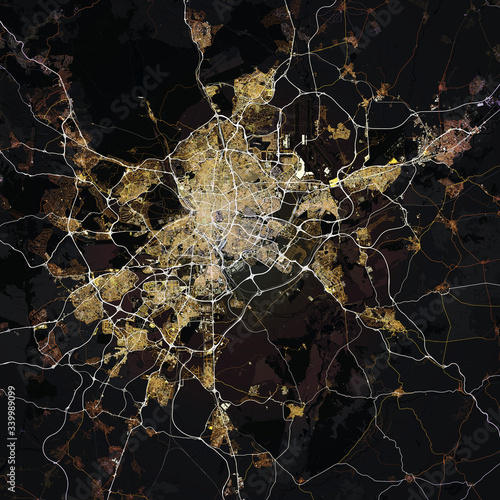 Map Madrid city. Spain