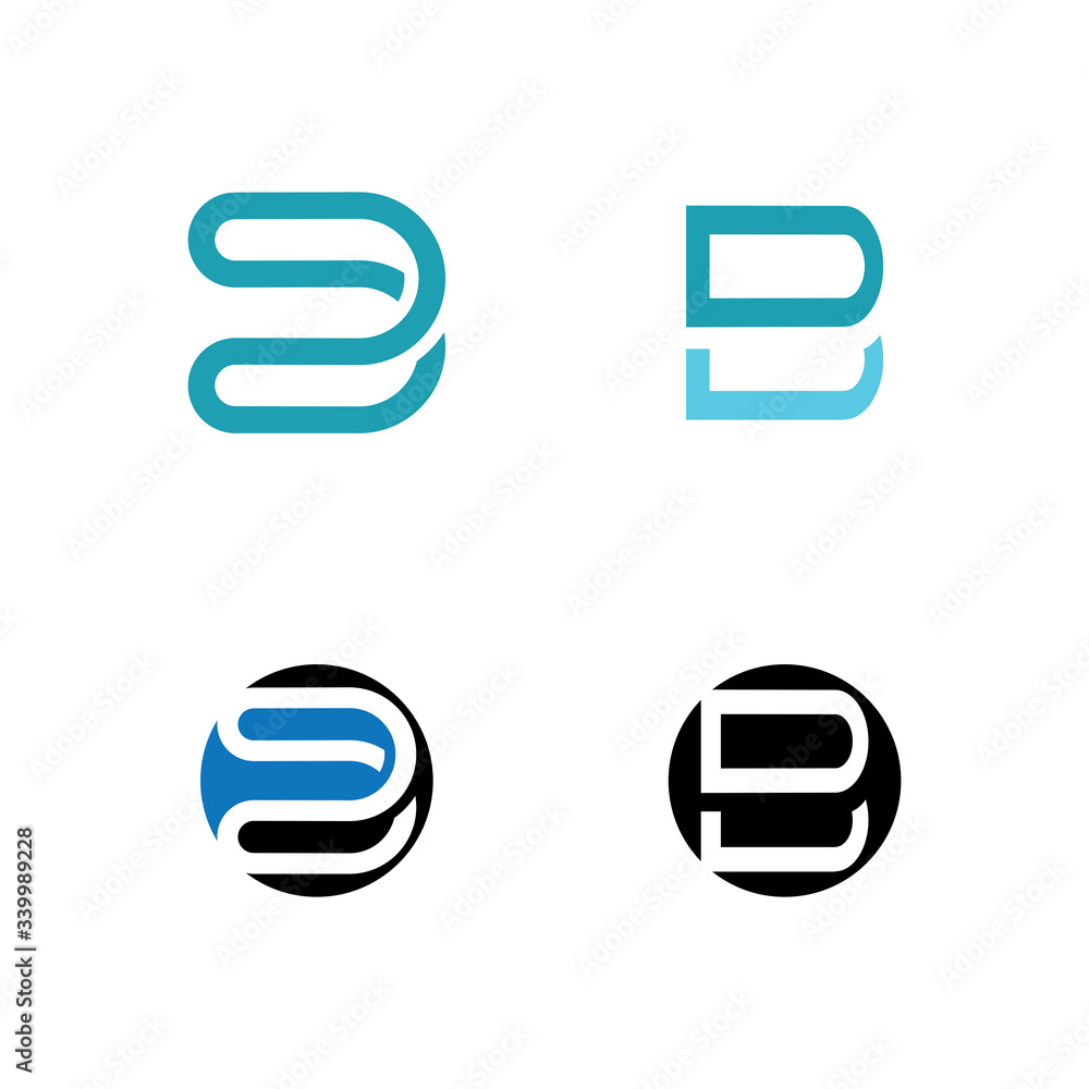 Initial letter B, B Letter Logo Template vector icon illustration Initial letter B, B Letter Logo Template vector icon illustration