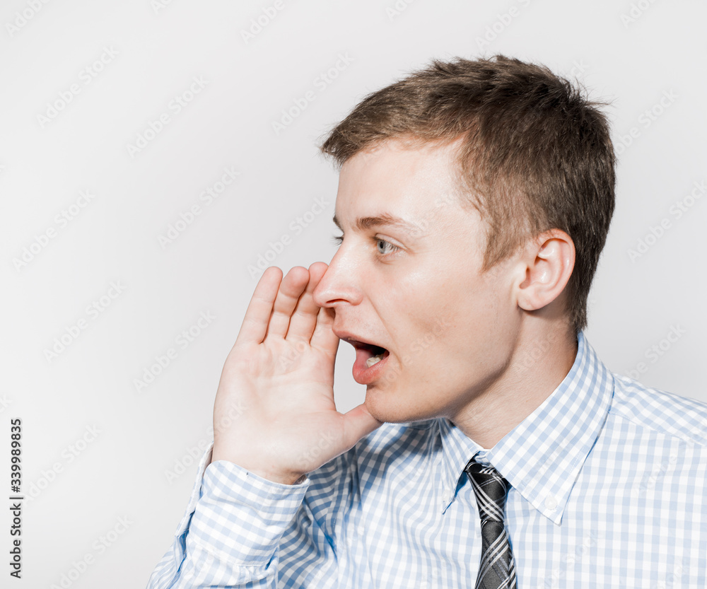 Angry businessman shouting Angry businessman shouting