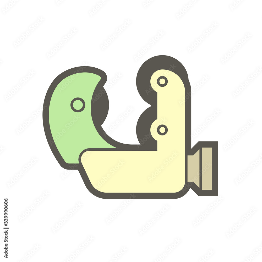 Air conditioner and air compressor parts and tools vector icon design on white background. Air conditioner and air compressor parts and tools vector icon design on white background.