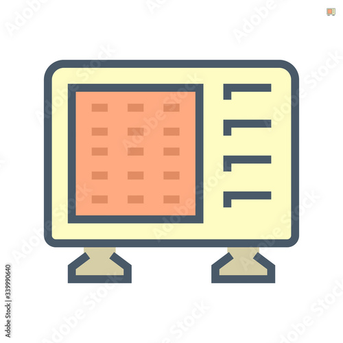 Air compressor part of air conditioner system vector icon design, 64x64 pixel perfect and editable stroke.