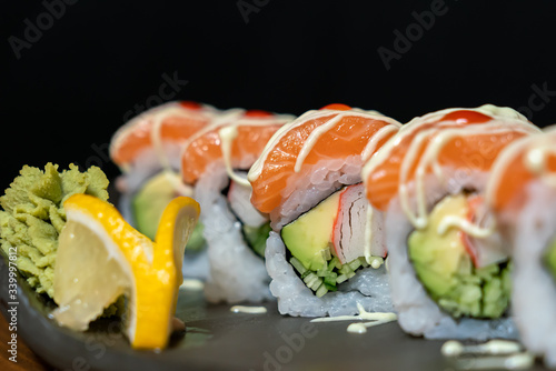 Asian Traditional Food Canadian Roll Sushi