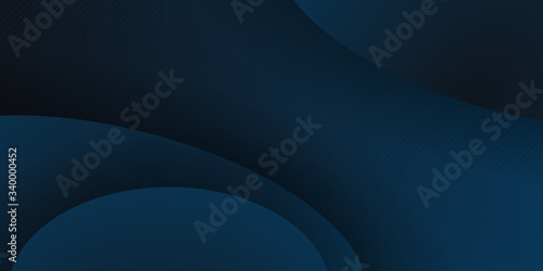 Abstract blue 3D background. Bright navy blue dynamic abstract vector background with curve wave lines. 3D cover of business presentation banner for sale event night party and background.