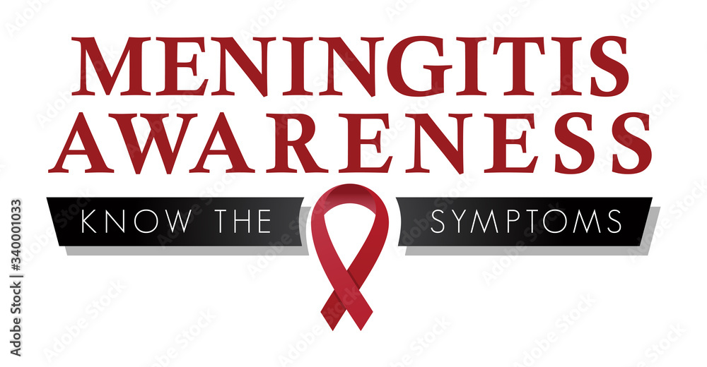 Meningitis Awareness Ribbon Logo for Public Health Education Vector