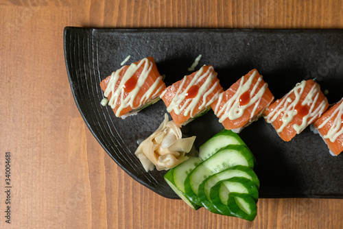 Asian Traditional Food Canadian Roll Sushi