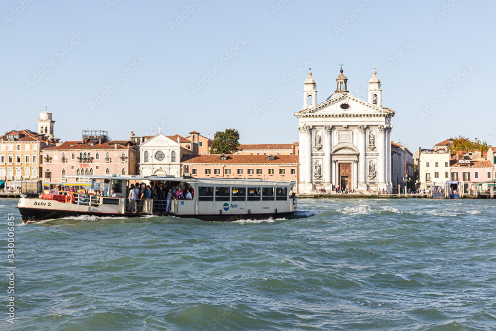 Church of Santa Maria del Rosario - Fondamenta delle Zattere ai Gesuati church on Grand Canal in Venice, Italy.