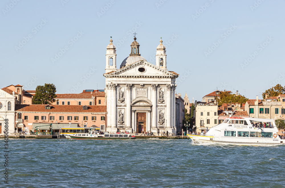 Church of Santa Maria del Rosario - Fondamenta delle Zattere ai Gesuati church on Grand Canal in Venice, Italy.