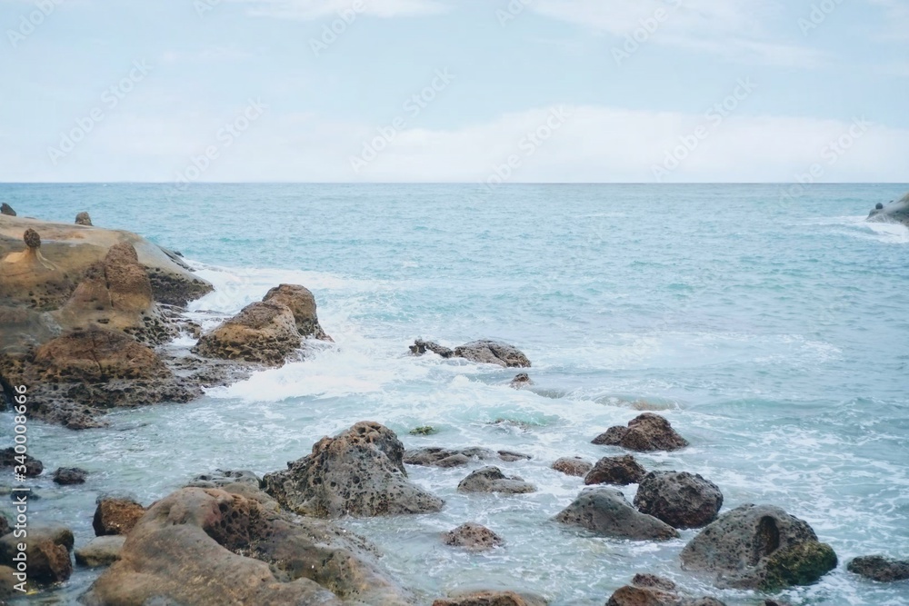 rocks and sea Taipei Taiwan rocks and sea Taipei Taiwan