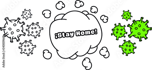 Stay home away from coronavirus