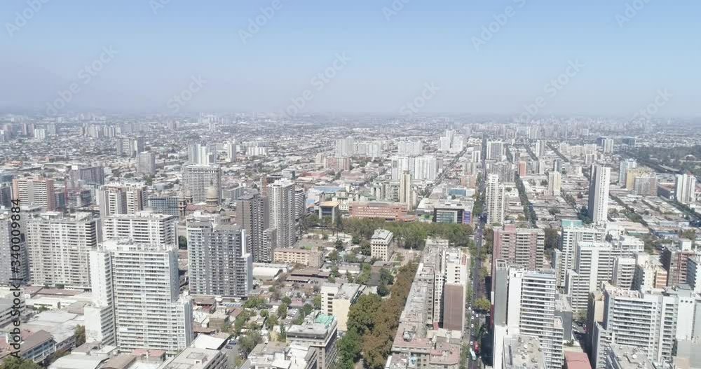 Aerial view of Santiago, Chile. South America. 4K. Aerial view of Santiago, Chile. South America. 4K.