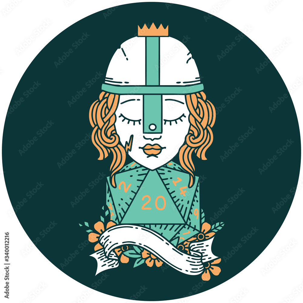 human fighter with natural twenty dice roll icon human fighter with natural twenty dice roll icon