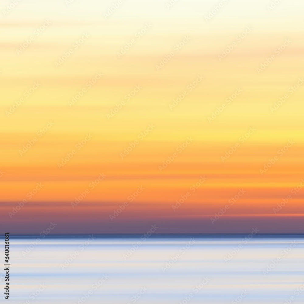 Abstract Sea sky horizon with horizontal motion blur