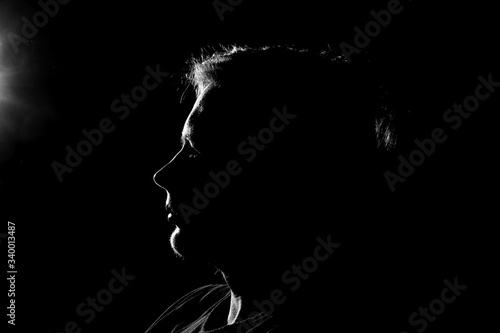 Black-and-white photo of a man with a guitar © Дмитрий Кузнецов