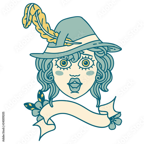 human bard character face illustration