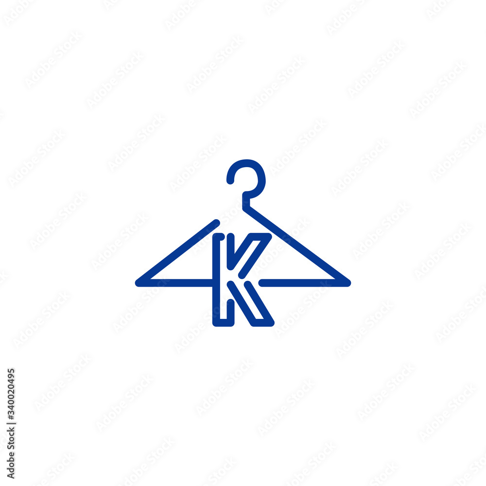 logo letter k with icon hanger vector design logo letter k with icon hanger vector design