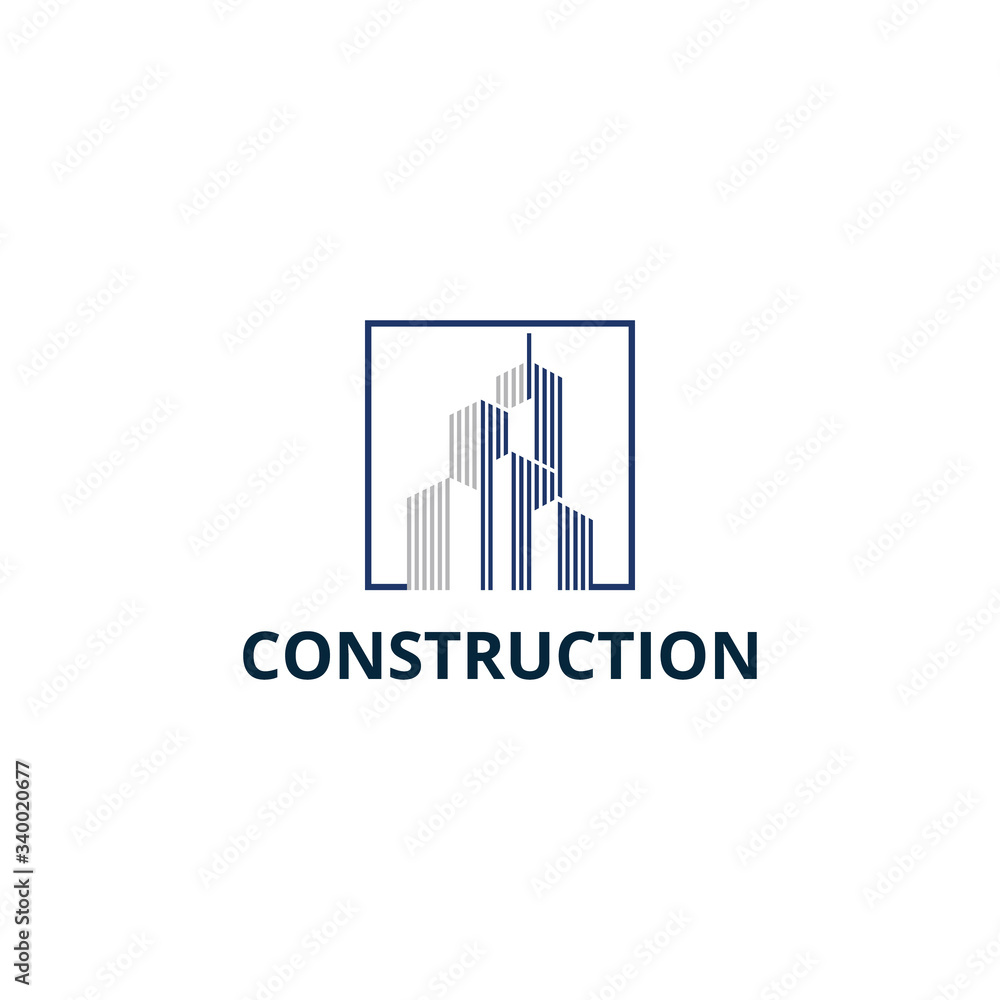 Building, Construction, Real Estate Logo Template Vector Icon.