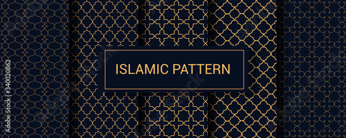 Illustration vector graphic set of Islamic pattern. good for print design. decoration and wallpaper.