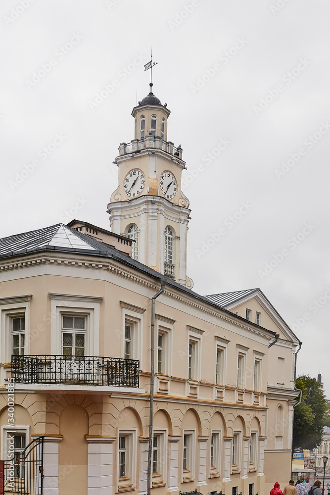 VITEBSK, BELARUS - AUGUST 11, 2019: The building in the old town of Vitebsk.