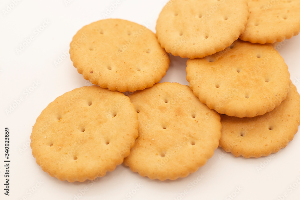 cracker cookies on a white background cracker cookies on a white background
