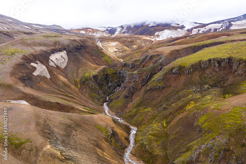Obraz na płótnie Islandia z lotu ptaka w salonie