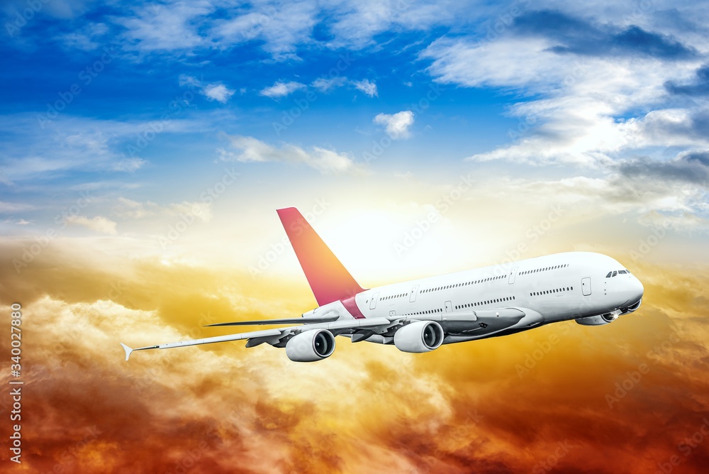 Aircraft against sky background Aircraft against sky background