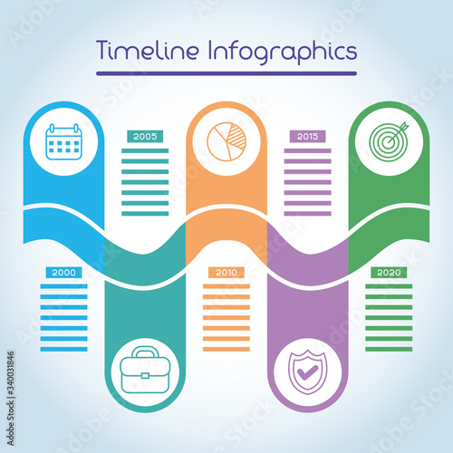 business circular time line infographics