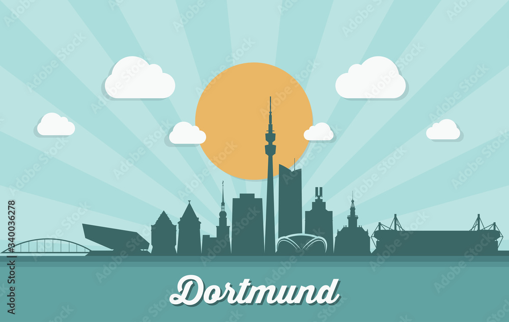 Dortmund skyline - Germany - vector illustration
