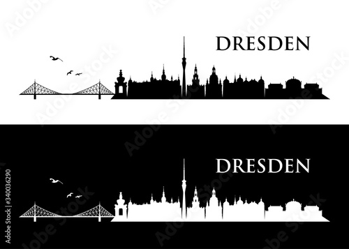 Dresden skyline - Germany - vector illustration 