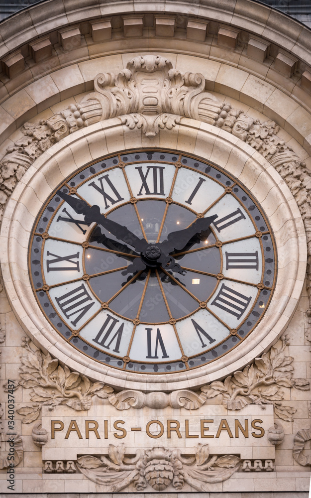 Paris, France - January 2014: The clock on the Orsay Museum,