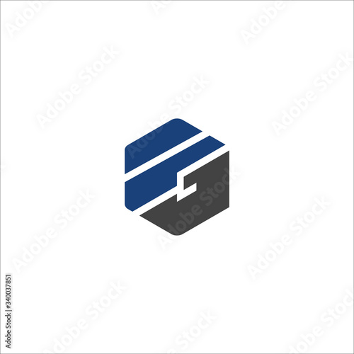 Initial letter fg logo or gf logo vector design template