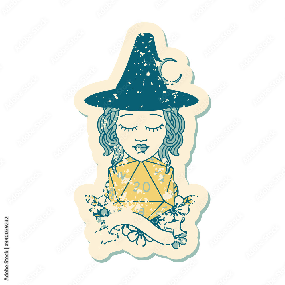 human mage with natural twenty dice roll illustration human mage with natural twenty dice roll illustration