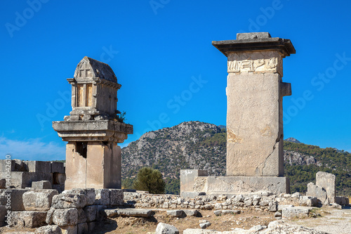 Xanthos ancient city symbolic sarcophagus, Antalya, Turkey.