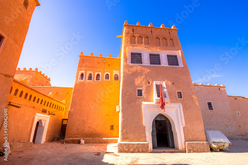 Tifoultoute Kasbah - Traditional Moroccan clay fortress in the city of Ouarzazate, Morocco. photo