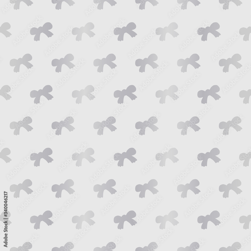 Silver vector bows seamless pattern Silver vector bows seamless pattern