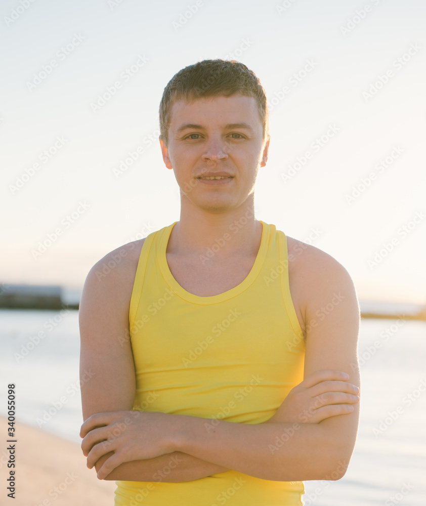 Portrait of an attractive athlete in sport dress Portrait of an attractive athlete in sport dress
