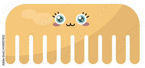 Hair comb, illustration, vector on white background