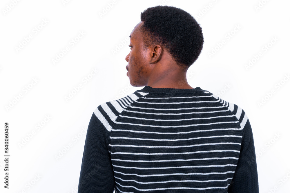 Young handsome African man against white background Young handsome African man against white background