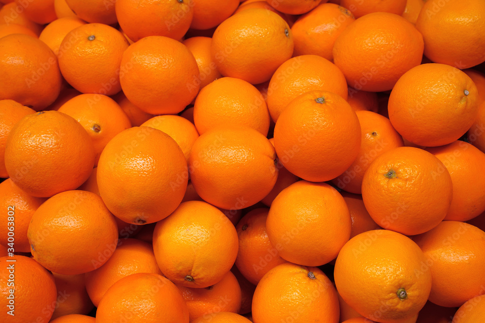 Organic oranges at the market Organic oranges at the market