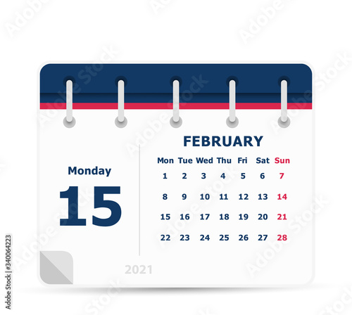 February 15 - Calendar Icon - 2021
