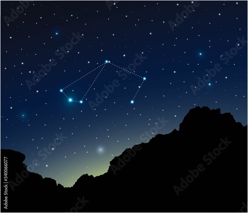Constellation Tucana in deep space