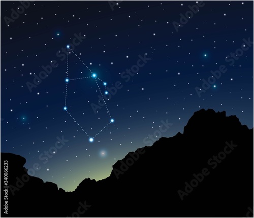 Constellation Auriga in deep space