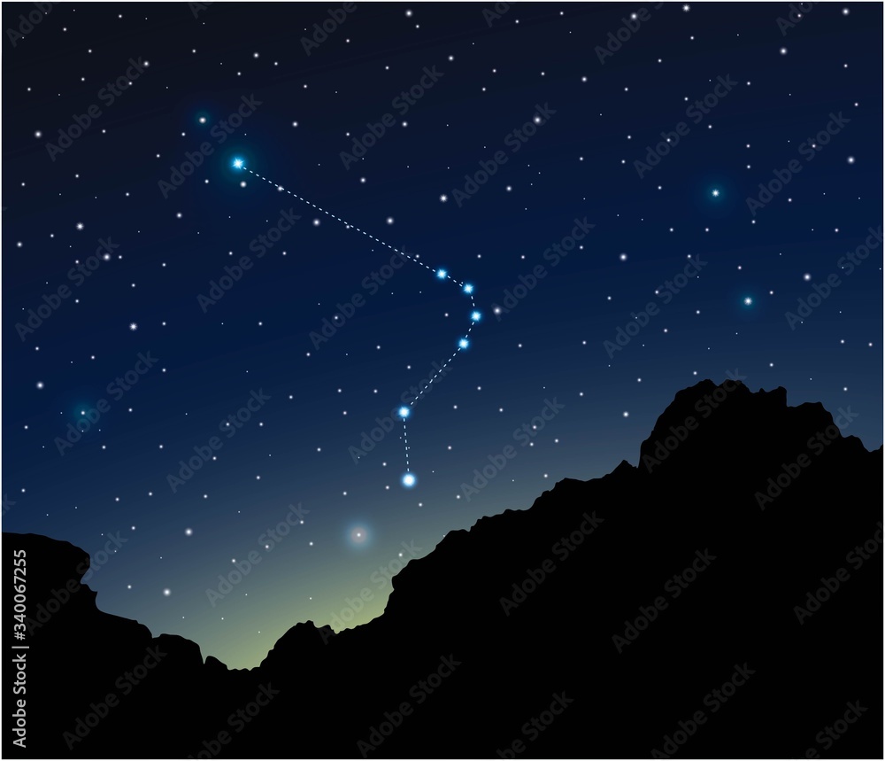 Constellation Horologium in deep space