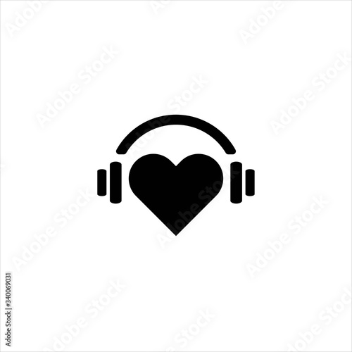 Love music logo vector , love music logo icon   , logo symbol love music , music love logo line , love logo 